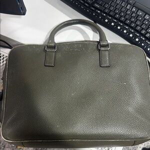 Michael Kors Dark Green Leather Men's Briefcase